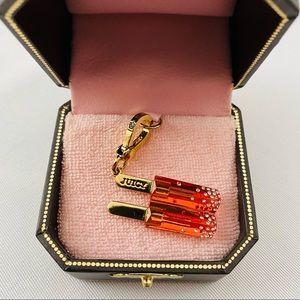 Juicy Couture Pink popsicle charm with pave NIB